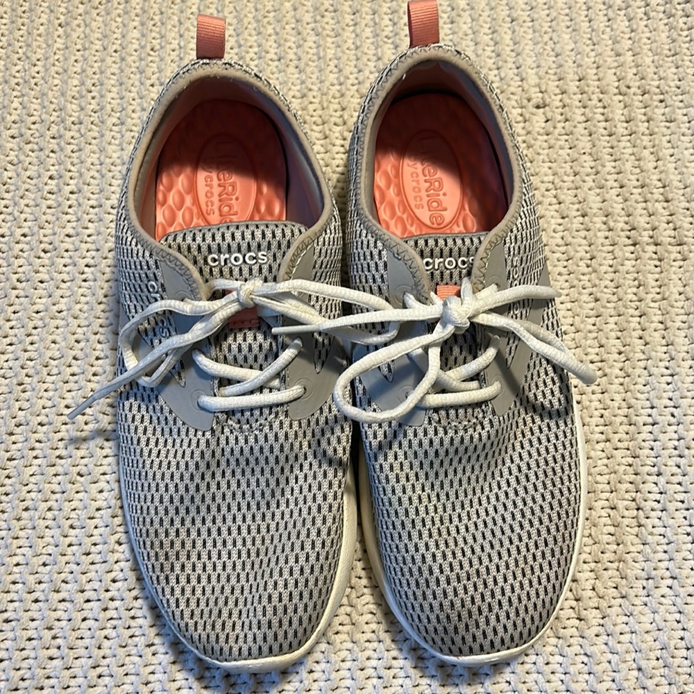 Crocs LiteRide Mesh  Gray Comfort Sneakers Women's Size 10 - Picture 1 of 11